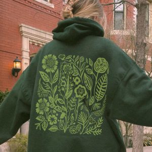 Wildflowers Hoodie Forest green Hoodie