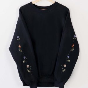 Aesthetic Flowers Print Sweatshirt Hoodie