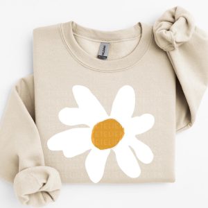 Daisy Groovy Sweatshirt Retro Floral Shirt Women