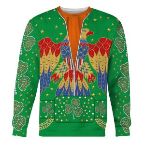 Celebrating the King Elvis Presley EAGLE Costume for St. Patrick's Day Sweatshirt