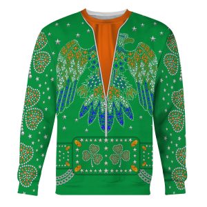 Celebrating the King Elvis Presley Costume for St. Patrick's Day Sweatshirt