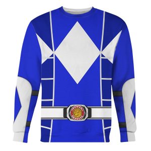 Blue Ranger Mighty Morphin Cosplay Sweatshirt