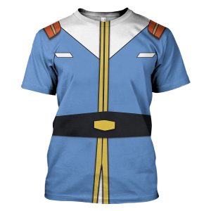 Gearhomie Amuro Ray Mobile Suit Gundam Costume All Over Print t-shirt